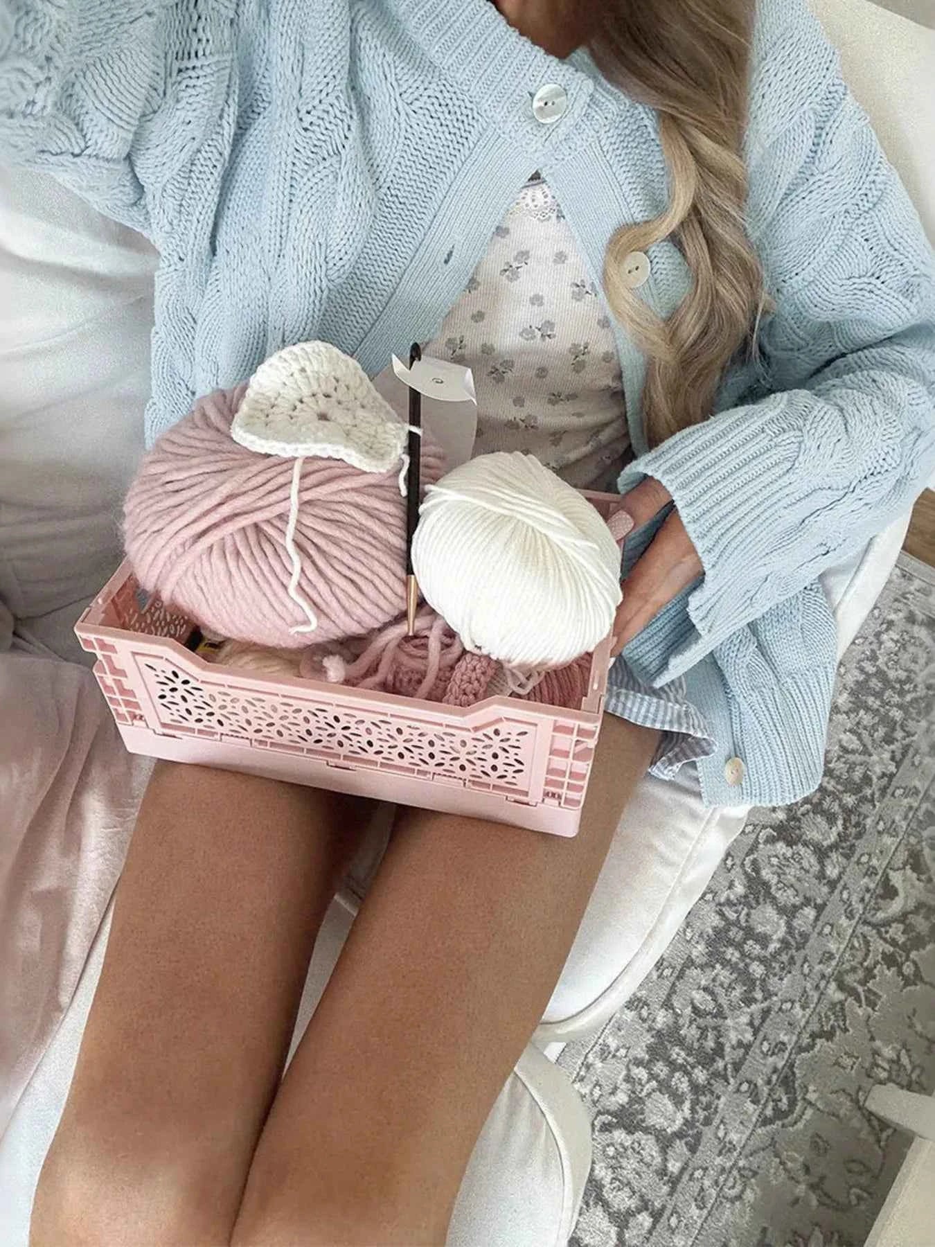 Cable Knit Button-Up Cardigan