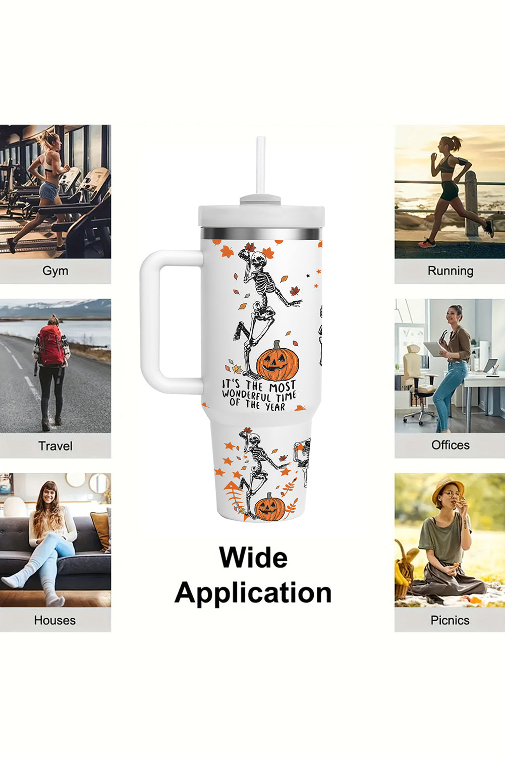 White It's the Most Wonderful Time of the Year Halloween Tumbler 40oz 09e131e3bd7e4f4f