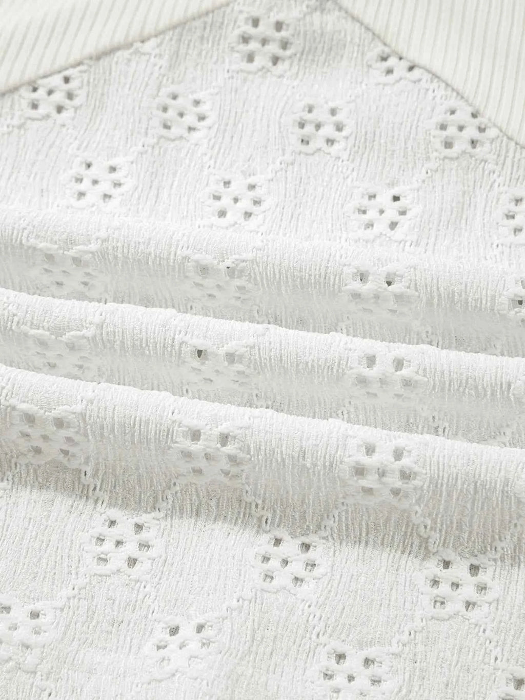 Eyelet Embroidered Loose V Neck Long Sleeve Top 09e209794a46422396c303dd9ebae4ba-Max-Origin