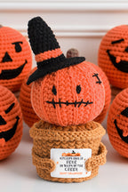 Carrot Cute Halloween Crochet Pumpkin Potted Doll Decor 09ee02d71c34fc10