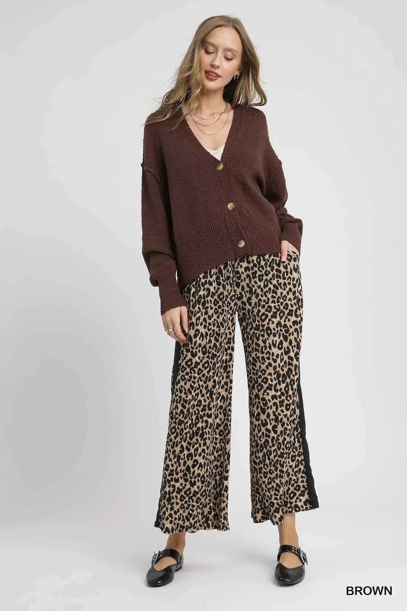 Umgee Button-Front V-Neck Knit Cardigan 09fa89e7-7006-4413-8e79-2bb445030624-Max-Origin