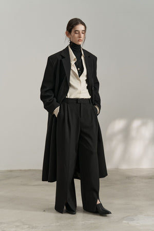Elongated Tailored Suit Jacket Black 0B1C5D0E0F311DC7604E0ABF362E8F10