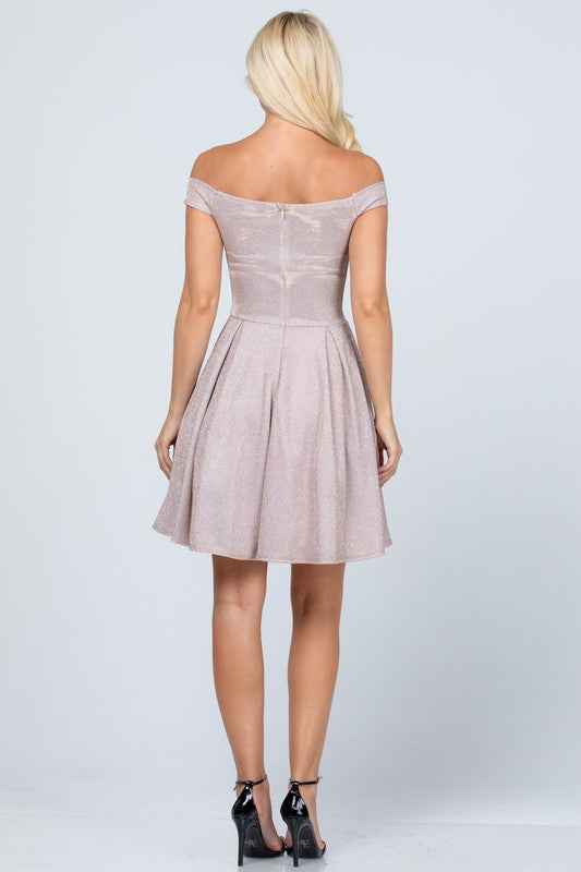 Off the shoulder skater dress jaquard 0_29e44bb8-b067-4572-ace0-7e5a2b5756a6