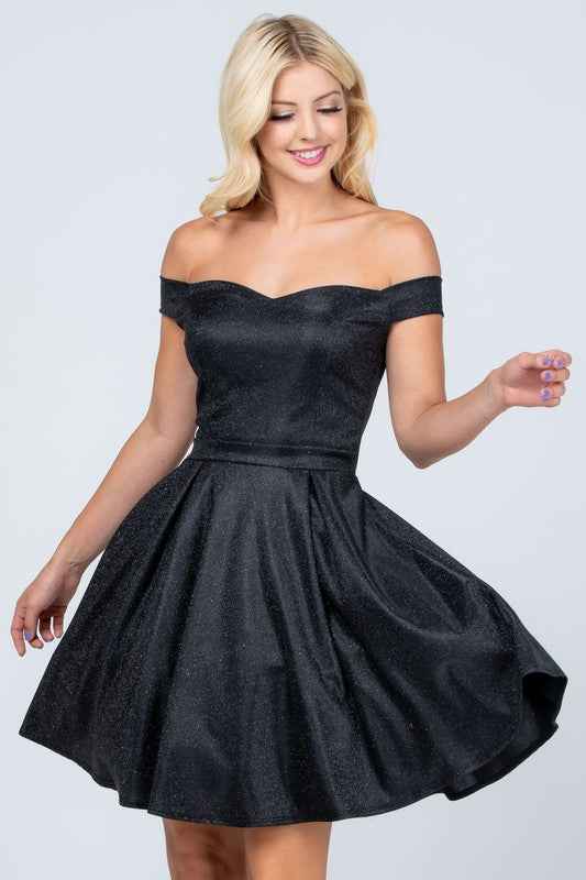Off the shoulder skater dress jaquard 0_b60acdc1-8ee9-46c9-a12c-1425d1fc7a4d