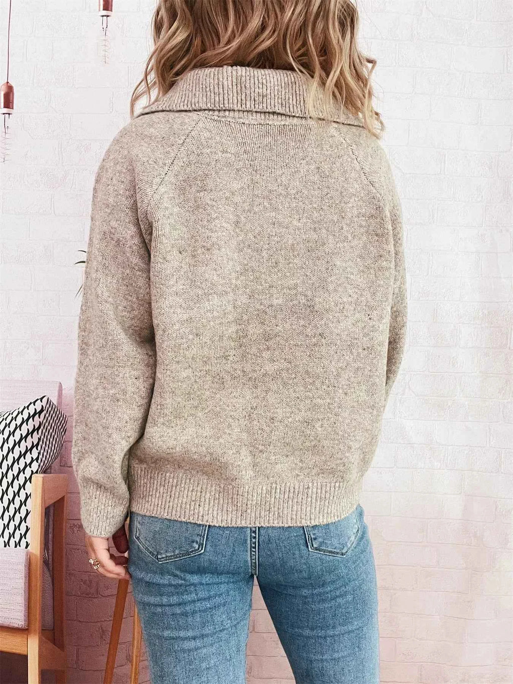 Ribbed Hem Raglan Sleeve Sweater 0a11826bedba497a9ceb46e7ef8a22ff-Max-Origin
