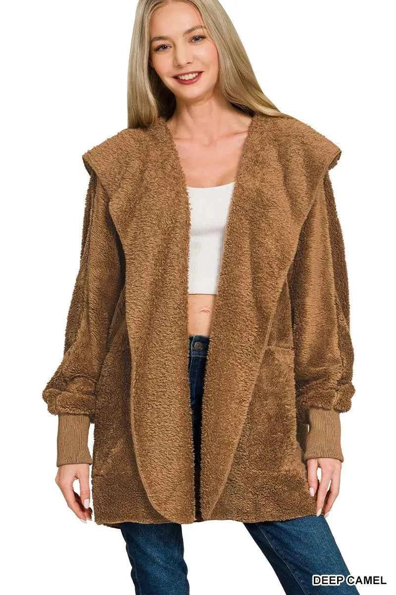 Zenana Hooded Faux Fur Jacket with Pockets DEEP CAMEL 0a26053b896544019662feccfc44c230-Max-Origin