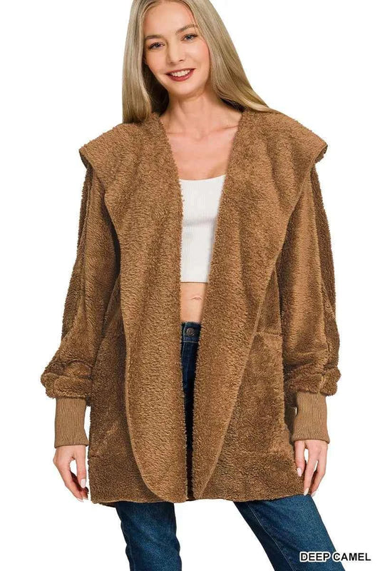 Zenana Hooded Faux Fur Jacket with Pockets DEEP CAMEL 0a26053b896544019662feccfc44c230-Max-Origin