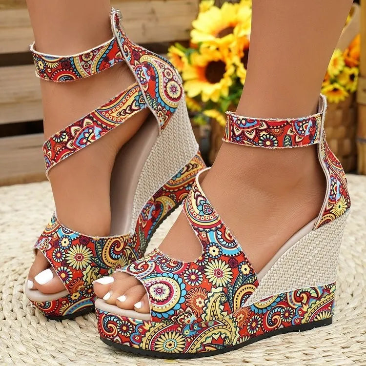 Peep Toe Wedge Sandals Floral 0a2c1136-bf84-4835-9c14-957e9db1fe2e-Max-Origin