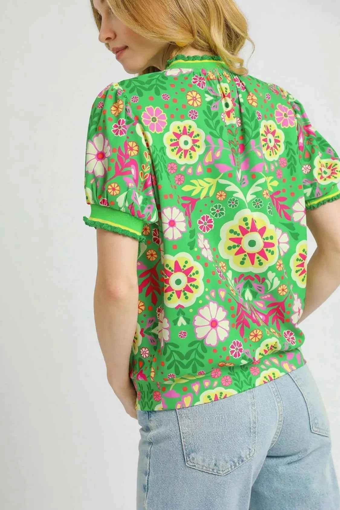 Umgee Retro Floral Puff Sleeve Top 0a2d894c-8212-409e-aee6-fdf4a97b00ab-Max-Origin