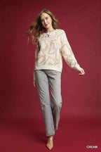 Umgee Heart Print Crew Neck Sweater 0a34e9e0-a6f6-48f6-80f1-0853c4dc0513-Max-Origin