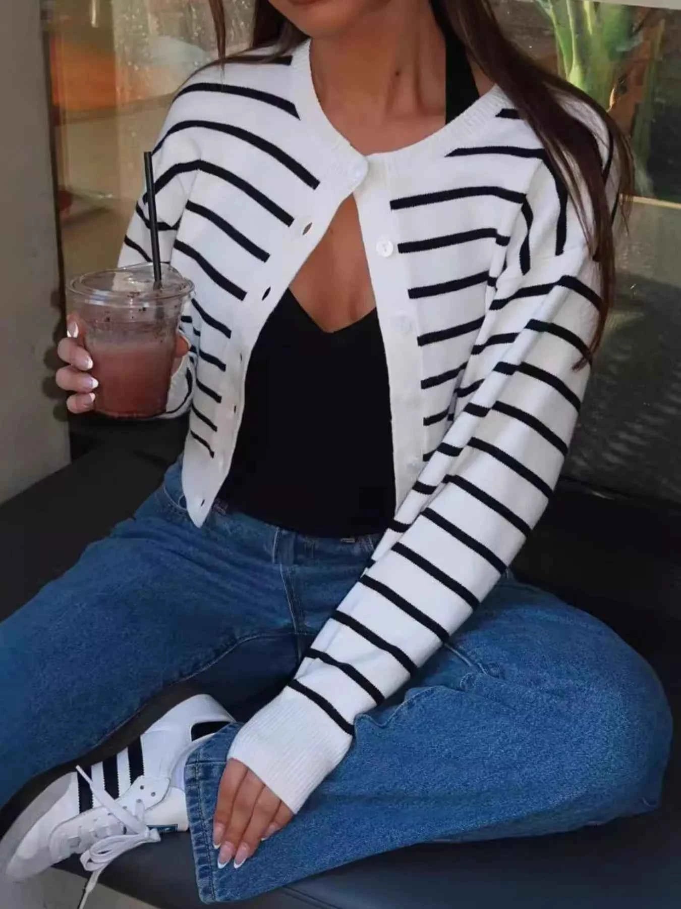Striped Button Up Cardigan 0a4b873e-3a00-494f-a471-62f8ac988134-Max-Origin