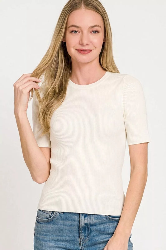 Viscose Ribbed Round Neck Sweater 0a557336-7449-490b-9da3-2b8664415f42-Max-Origin
