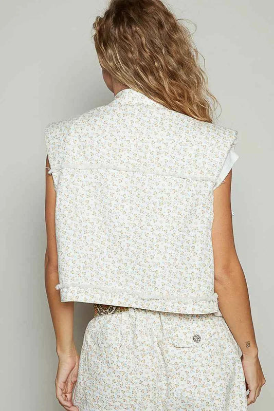 Assymetrical Front Closure Raw Hem Floral Denim Vest 0a5d7adc-2afd-4ff9-8977-0f6bc81a9ef8-Max-Origin