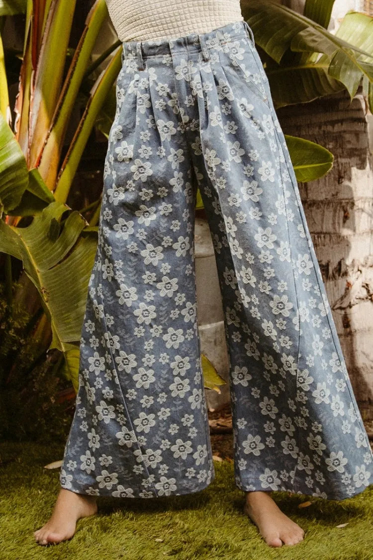 BiBi Floral Texture Wide Leg Jeans 0a7c64d3e8114cd6ae99a0189e851e90-Max-Origin