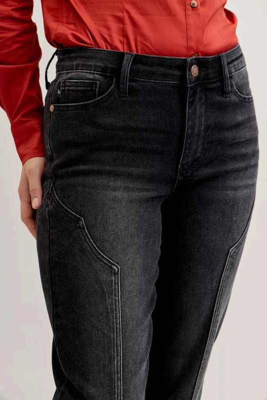 Mid Rise Straight Western Seam Detail Jeans 0a7fc05daffd4fd78458e6dd685b659f-Max-Origin