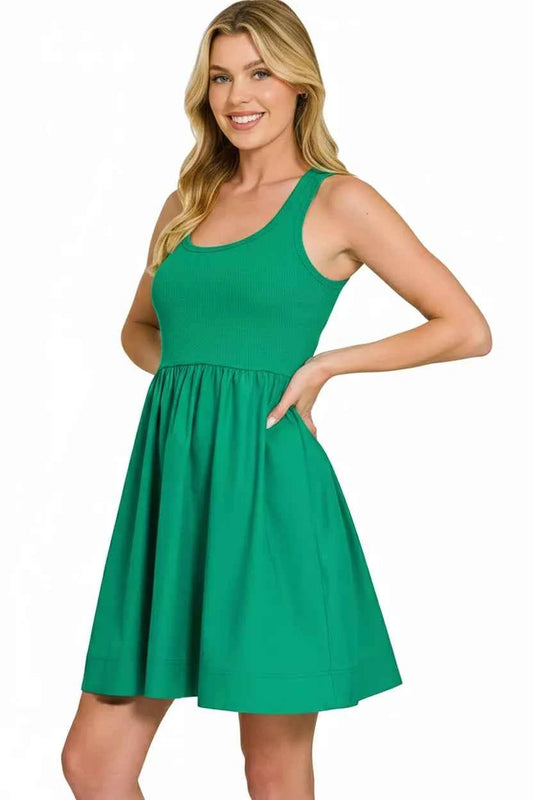 Combined Knit & Woven Midi Dress 0a82795c-f615-419e-887c-a0f6c66dc60d-Max-Origin