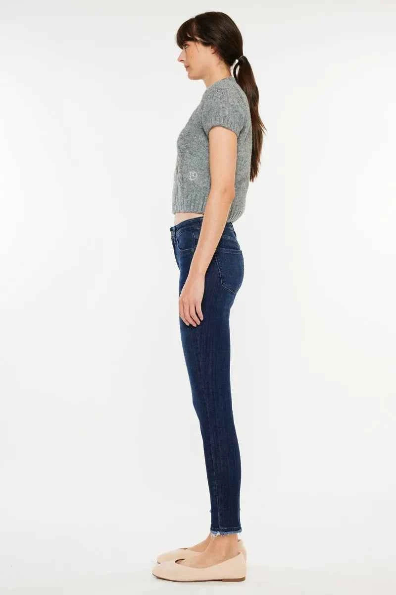 Kancan High-Rise Slim Fit Raw Hem Ankle Jeans 0a88c3e811fd4997a98340c5c12b5d20-Max-Origin