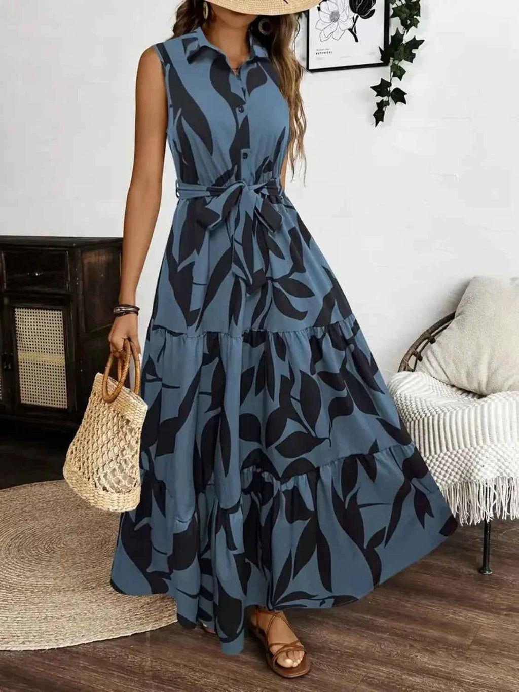 Printed Tie Waist Sleeveless Maxi Dress 0a9057ae-f859-4978-84c4-ddeb7c5a5d81-Max-Origin