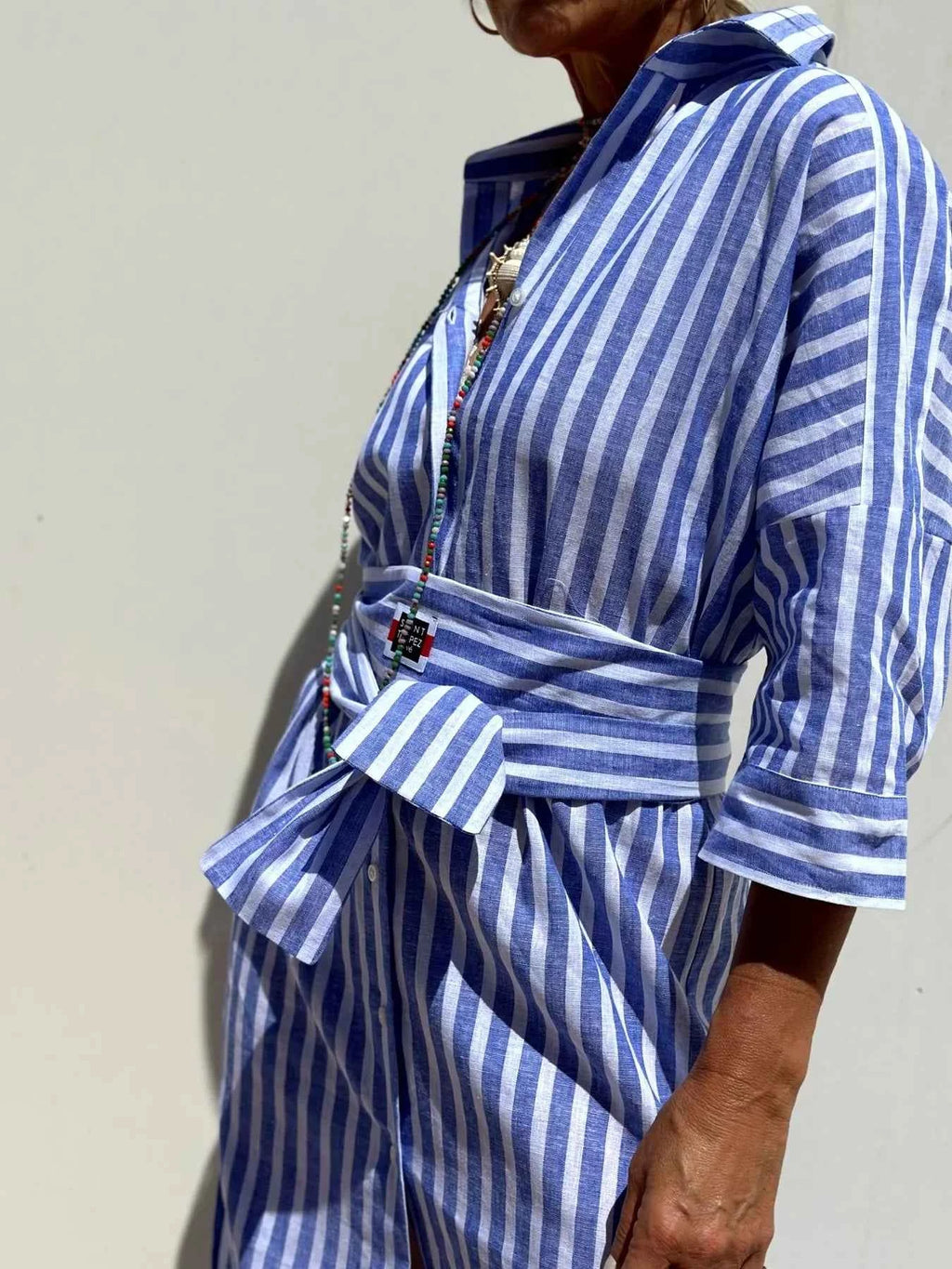 Striped Long Sleeve Shirt Dress 0aacc63adec745fab1bcd3f89ce6e555-Max-Origin