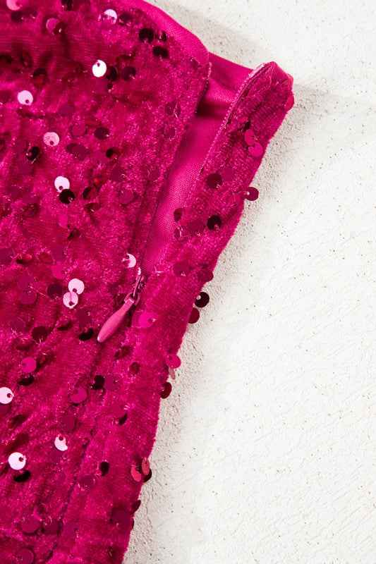 Sequin One Shoulder Thigh High Split Bodycon Gown 0abf35f1-b57f-42c8-bd49-4bca5523f884