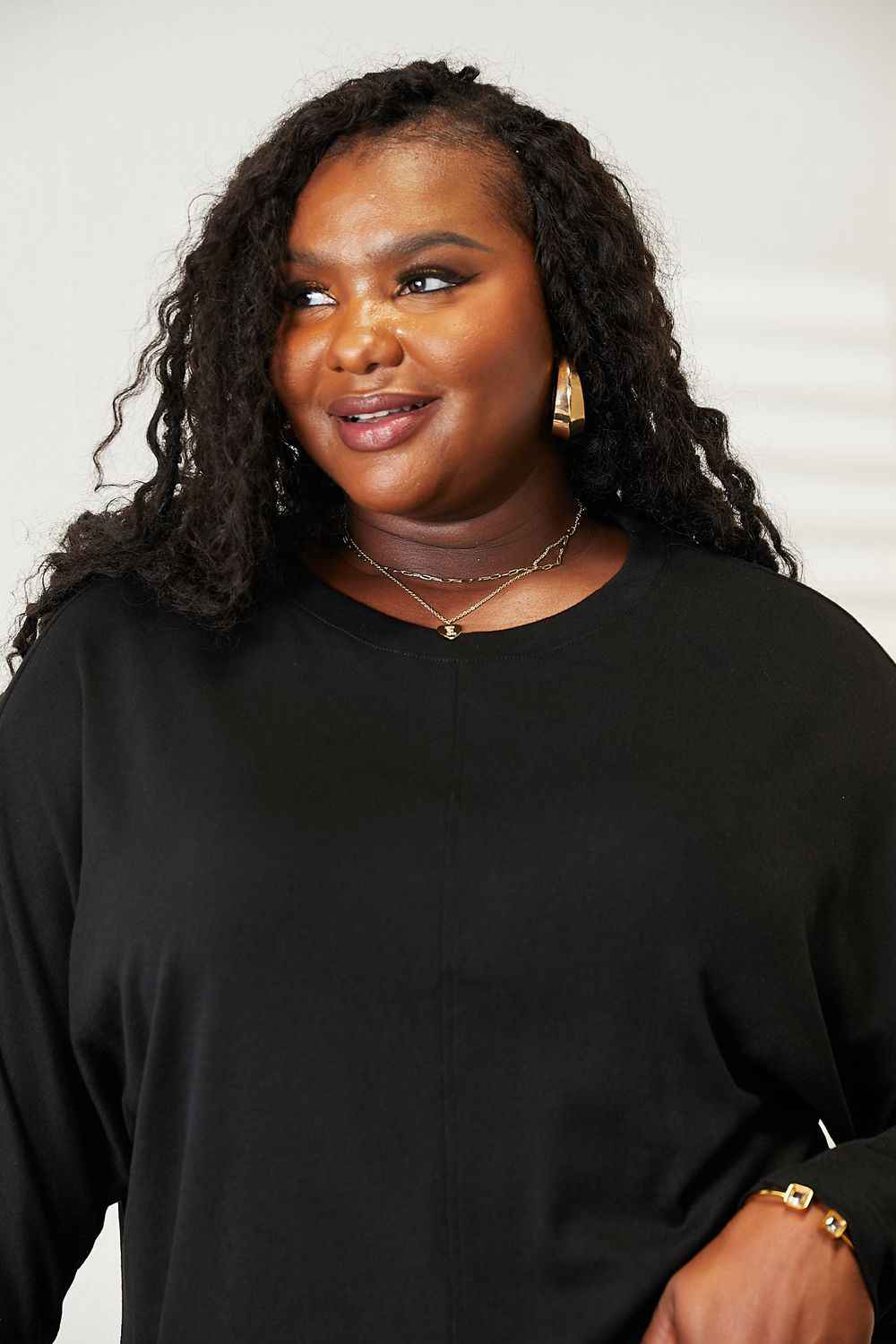 Double Take Seam Detail Round Neck Long Sleeve Top 0ac91d407c0542d0ad861dc9ac1c7be2-Max