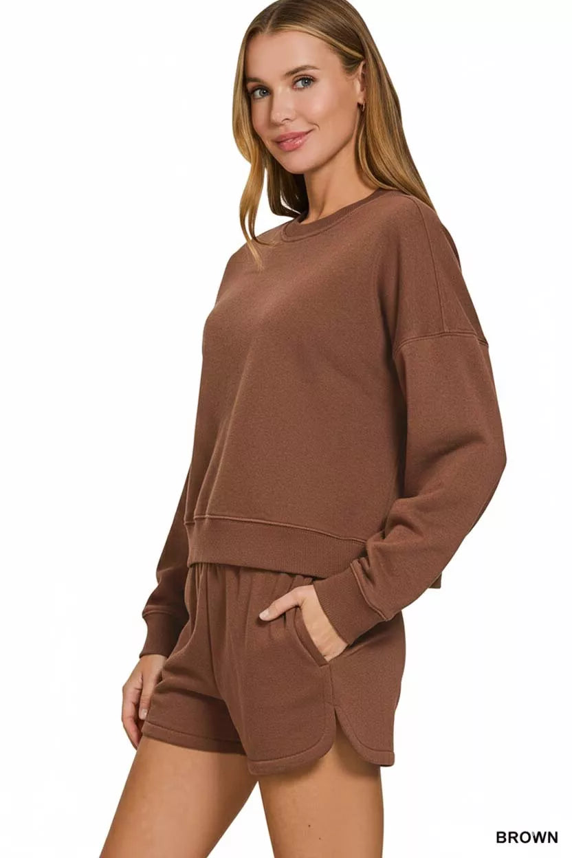Zenana Fleece Long Sleeve Sweatshirts and Shorts Set 0af6a95a-9747-4b93-acb6-b9a5c0515c22-Max-Origin
