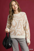 Umgee Heart Print Crew Neck Sweater Cream 0b0bb135-4fcb-42cd-a557-26133f13889f-Max-Origin
