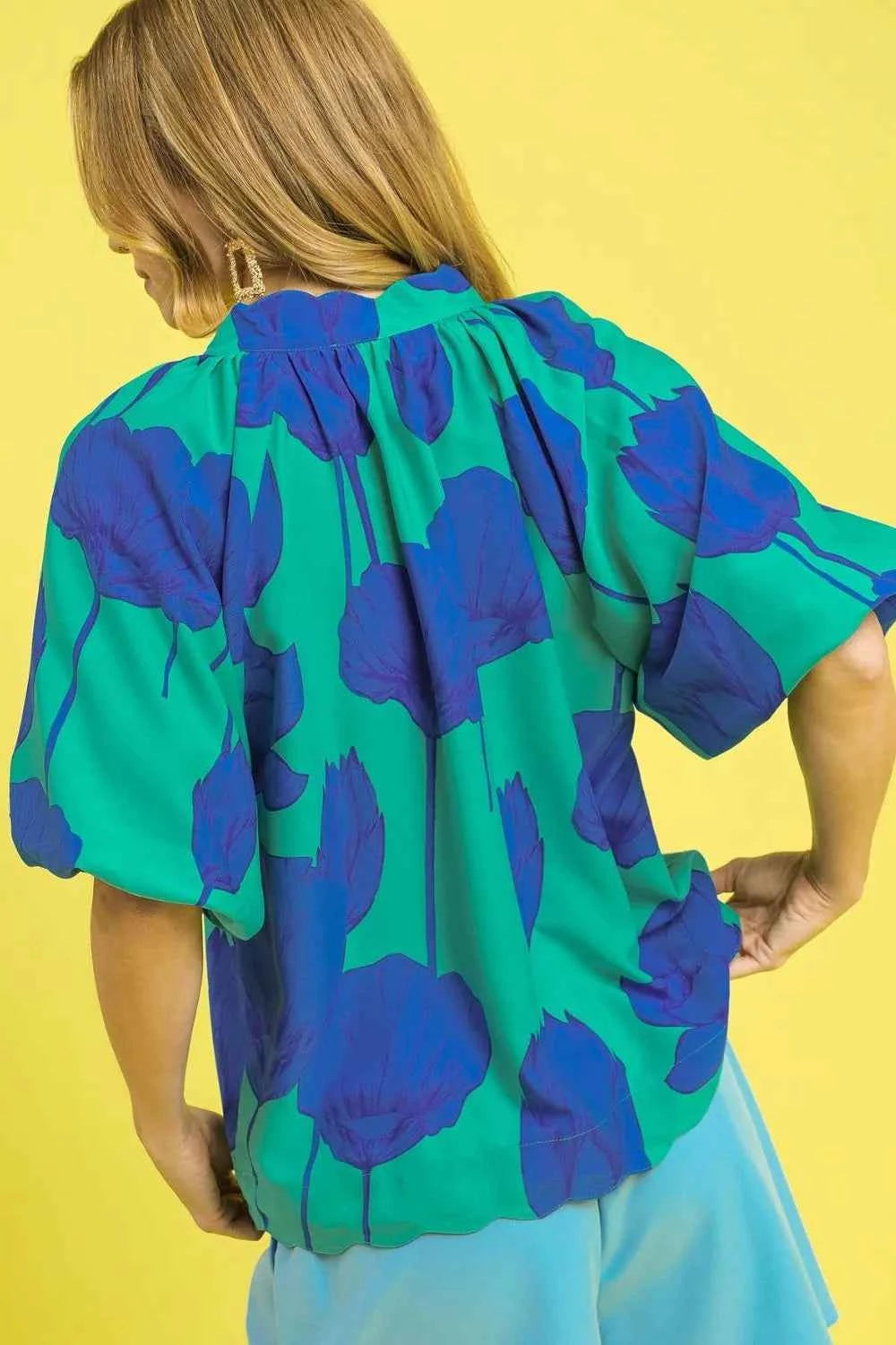 Umgee Floral Print Relaxed Fit Summer Blouse 0b3aa44e-aede-44b2-a120-5ed1724b6b6c-Max-Origin