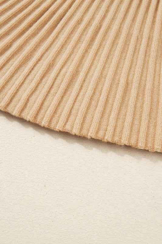 Solid High Neck Sweater and Pleated Mini Skirt Set 0b3c9b29-6338-4e3b-98c5-a442317e3a8a