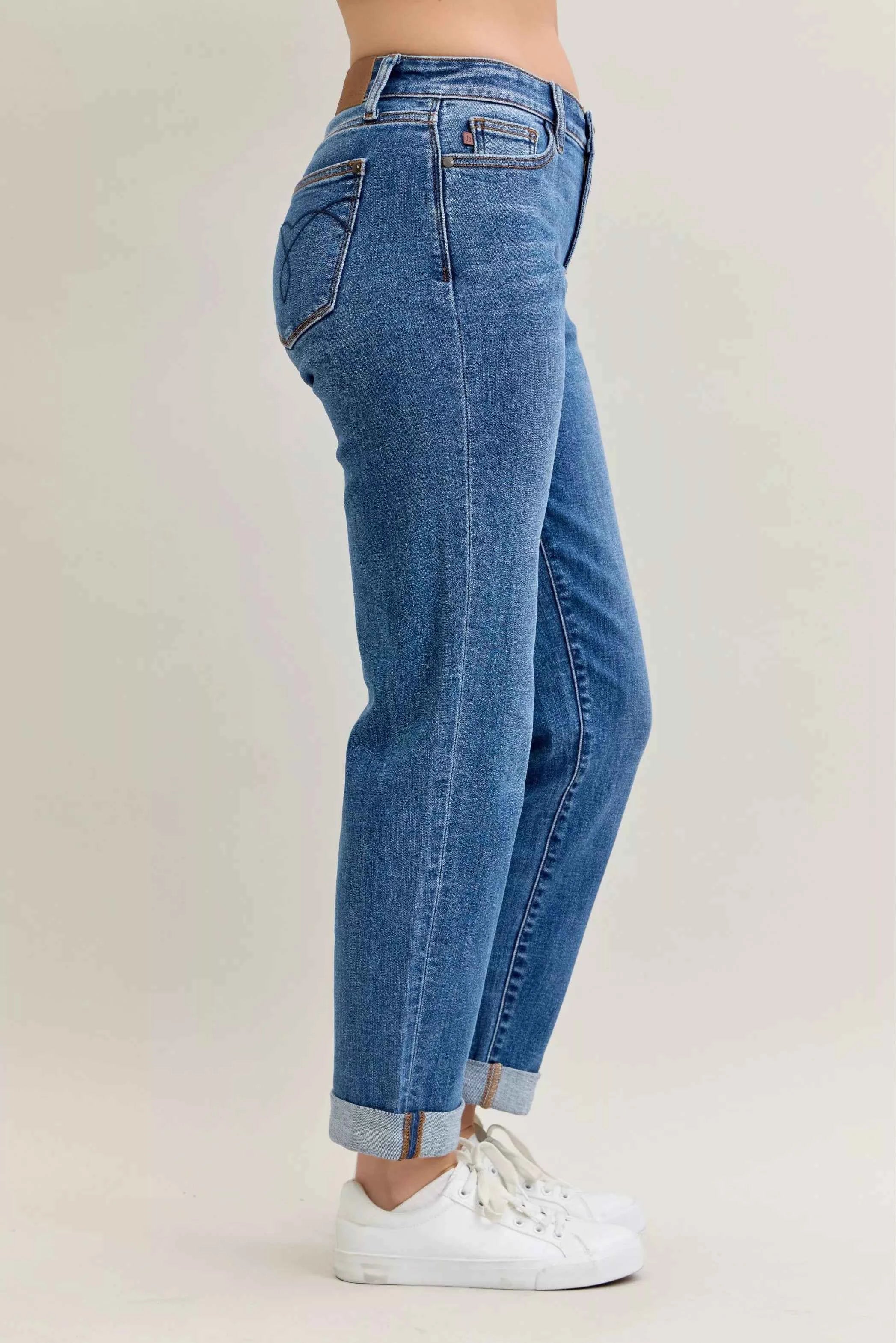 Judy Blue Full Size Mid Rise BF Classic Cuffed Jeans Plus Size 0b8e367003524f768617bca00cc6b9c7-Max-Origin