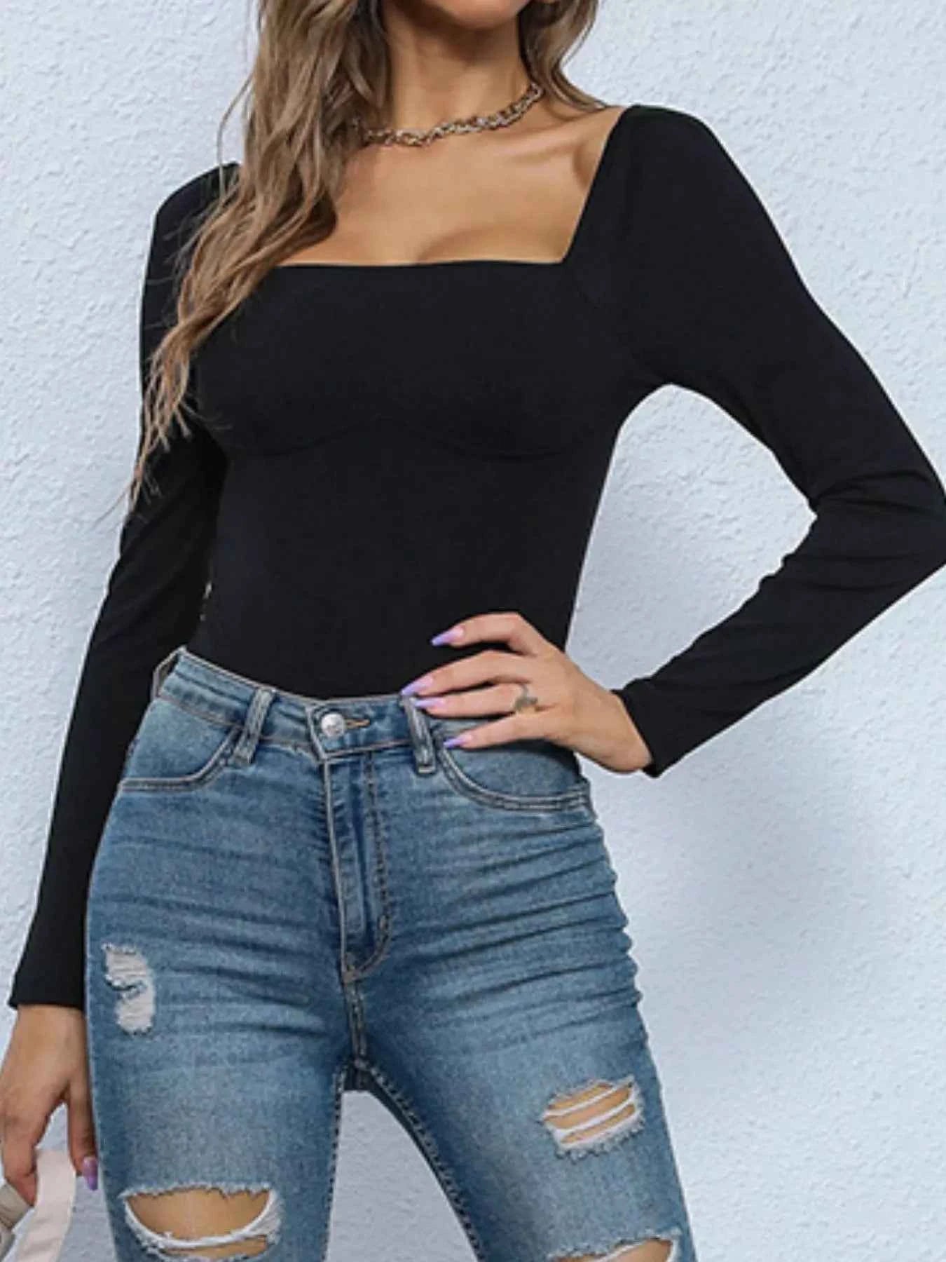 Square Neck Long Sleeve Bodysuit 0ba4c994-1d16-47f6-ab2b-4e0296b7ebca-Max-Origin