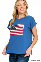 Zenana US Flag Round Neck Short Sleeve T-Shirt 0bb75d6d506149e8bd814e3270485e11-Max-Origin