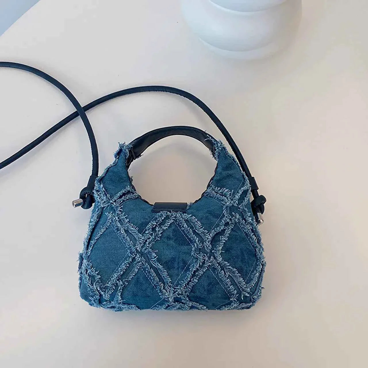 Quilted Raw Hem Mini Crossbody Bag 0bc8bdea22554060a9c139c017bdb66a-Max-Origin