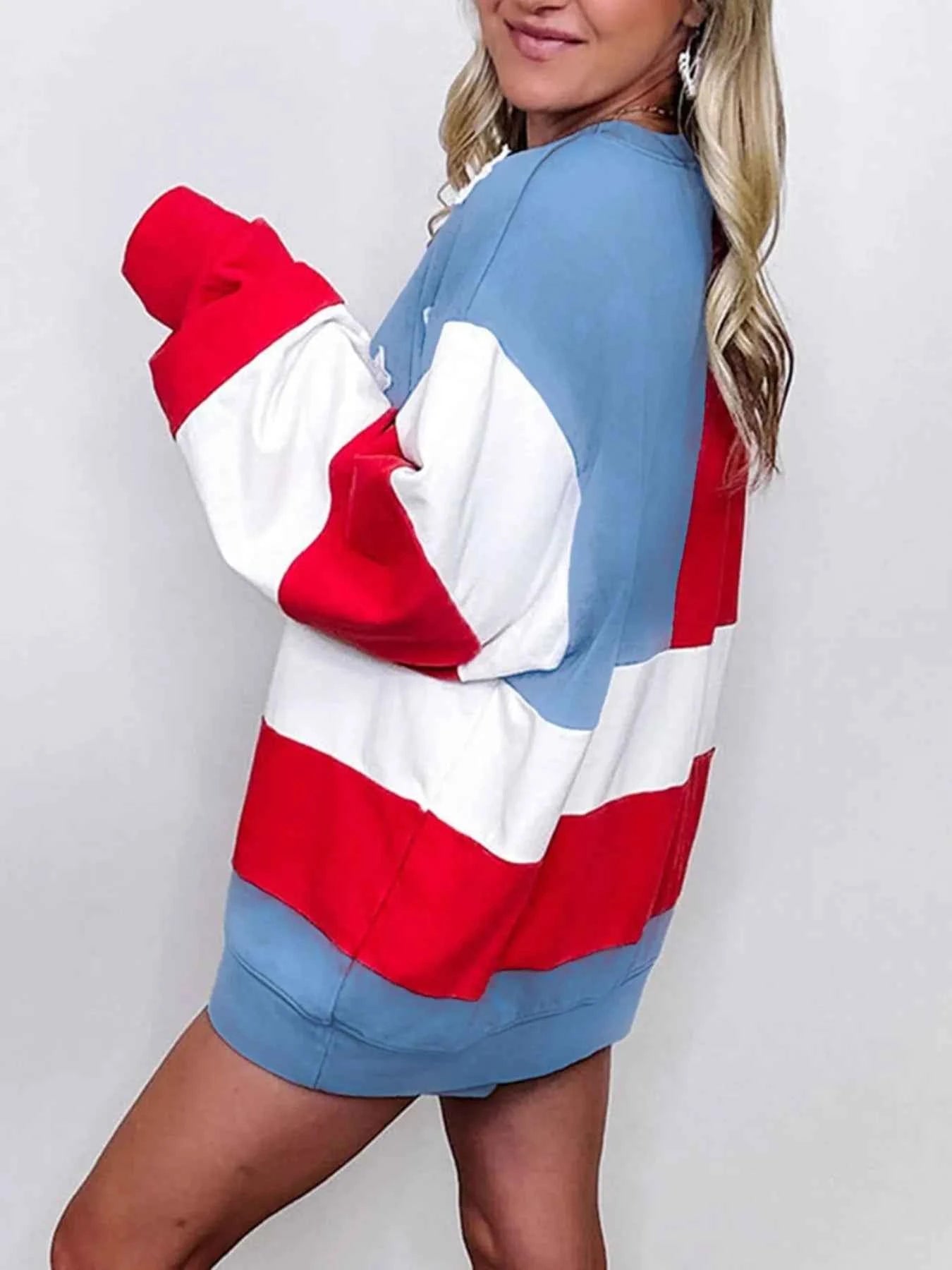 Multicolour American Flag Vintage Oversized Sweatshirt 0bf1a1cd-1429-46ea-94dc-2c3d7b47d360-Max-Origin