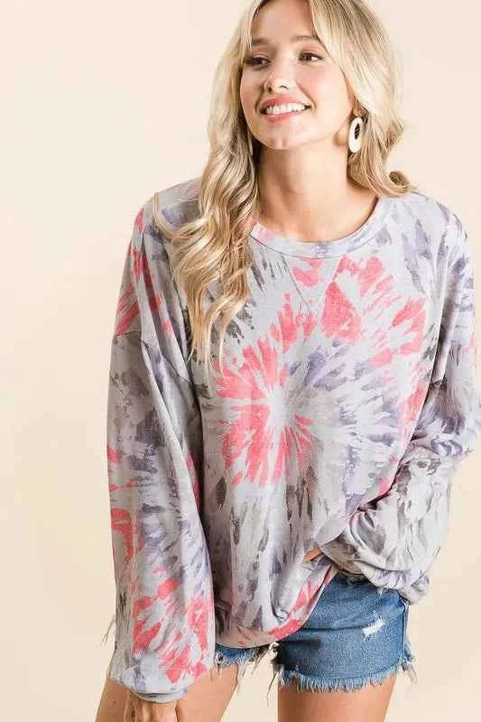Tie Dye Print Terry Pull Over 0bf7c9c8da36486ca2bee9fc9f799607-Max-Origin
