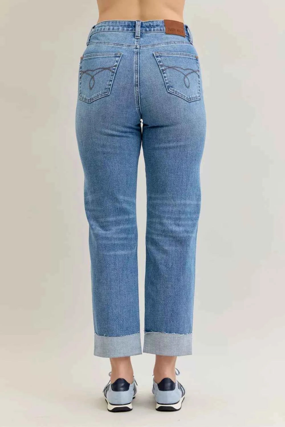 Judy Blue High Waist Bf Criss-cross Mild Destroy Jeans with Single Cuff 0c09707de02a4b1a99ce129dcb5e456f-Max-Origin
