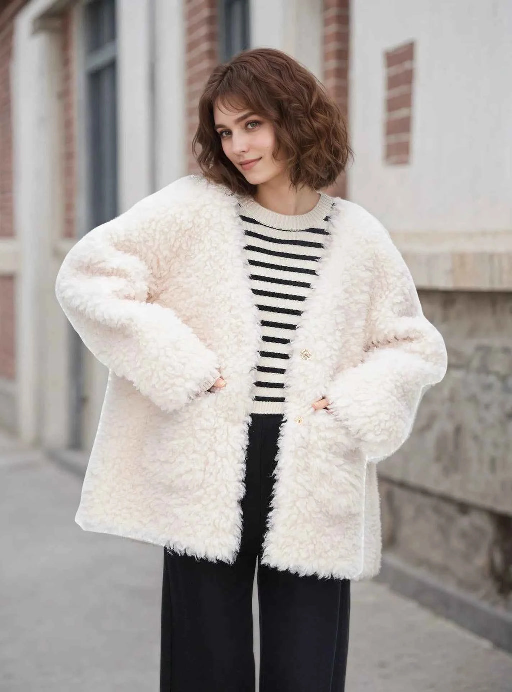 Fleece Button Up Long Sleeve Outerwear 0c15e3f012f74d60bde6ac54c586cbf4-Max-Origin
