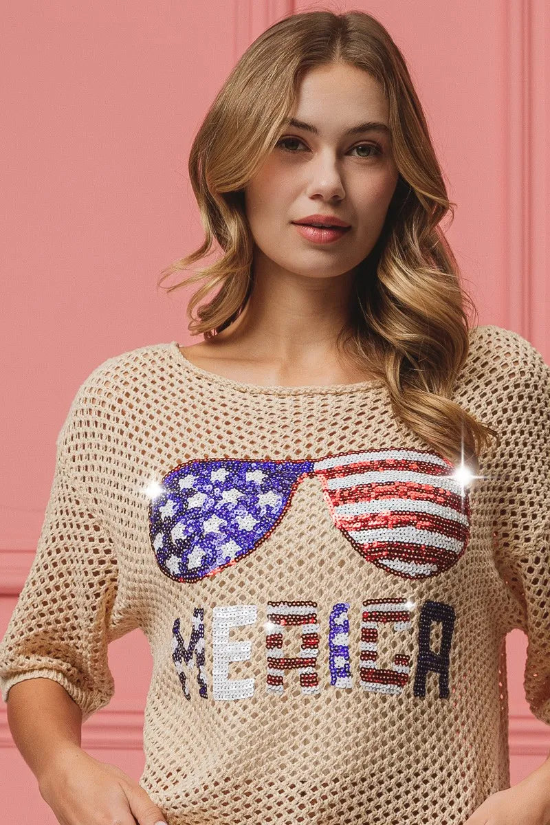 BiBi Sequin American Flag Sunglasses Knit Cover Up 0c4274788cd94115bd52696a6b3d9ea7-Max-Origin