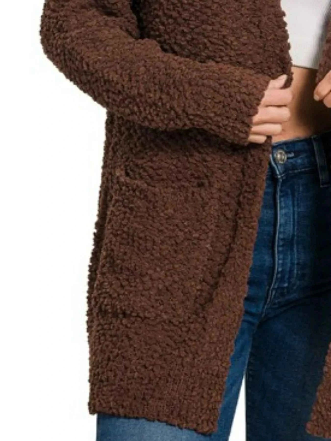 Zenana Long Sleeve Popcorn Sweater Cardigan with Pockets 0c59cb61-b84c-4a28-b6be-ac5dd817fb0b-Max-Origin