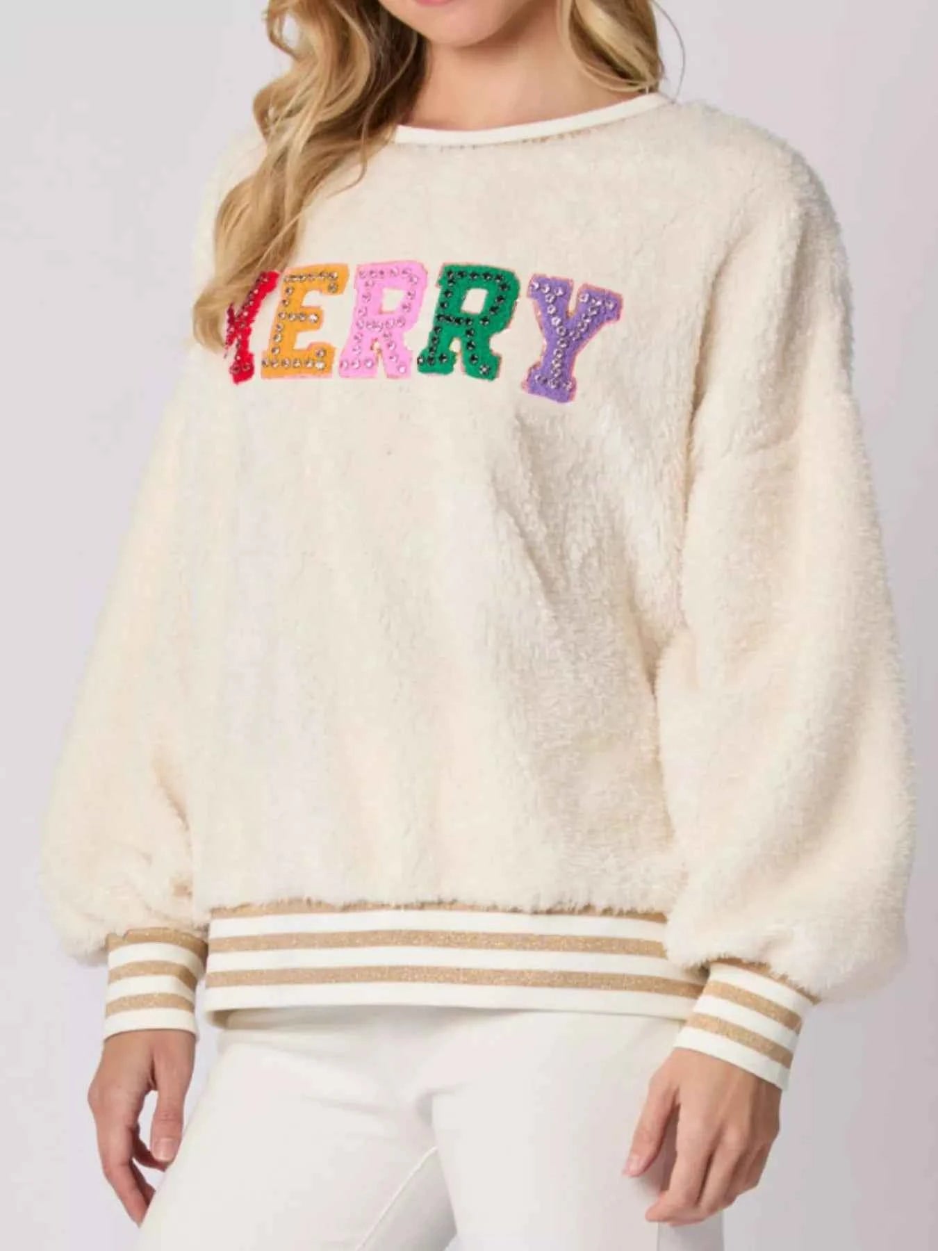 Rhinestone Merry Christmas Round Neck Sweatshirt 0c5a3af9-76d5-45c6-a394-68356aac416e-Max-Origin