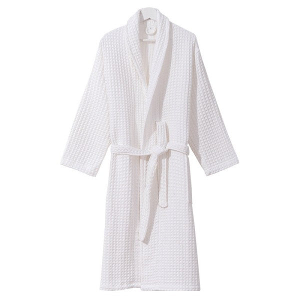 Cotton Waffle Bathrobe, Unisex Knee Length 0c5c4e36-7868-47b6-a357-a85844dd8b44