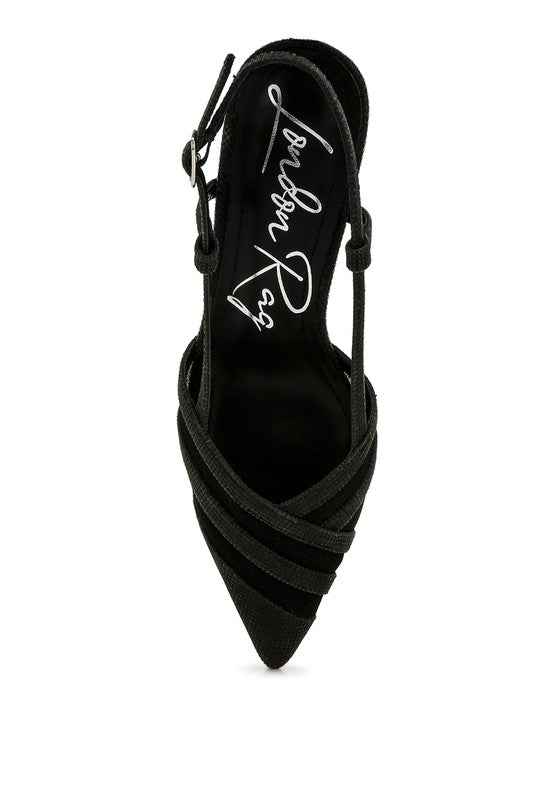 Daldra Kitten Heel Slingback Sandals 0c5e51e4-cf8a-4a56-9db0-6449f85b5dd8