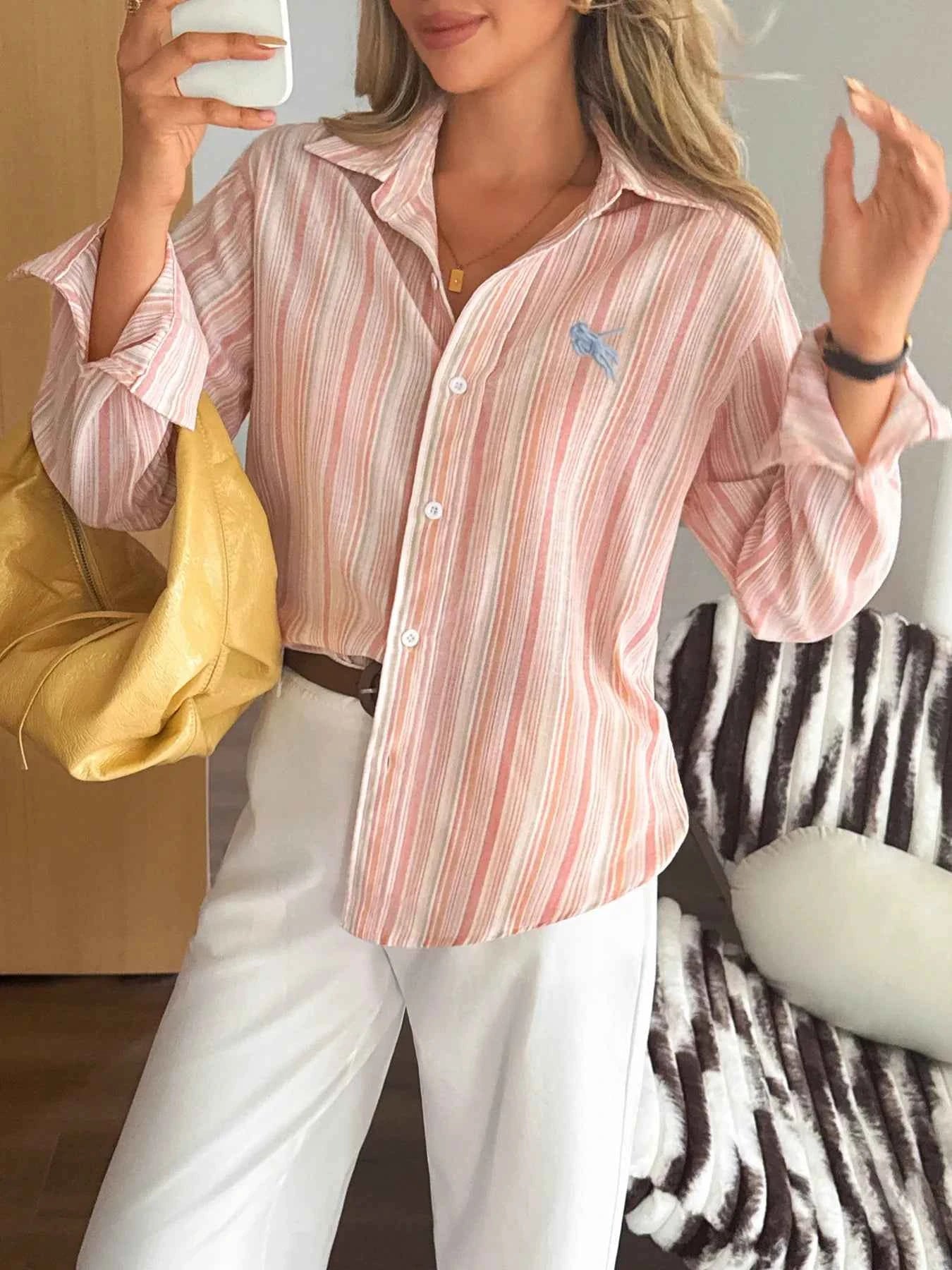 Striped Button Up Long Sleeve Shirt 0c6709ba54a347b99e31e18cca262aa6-Max-Origin