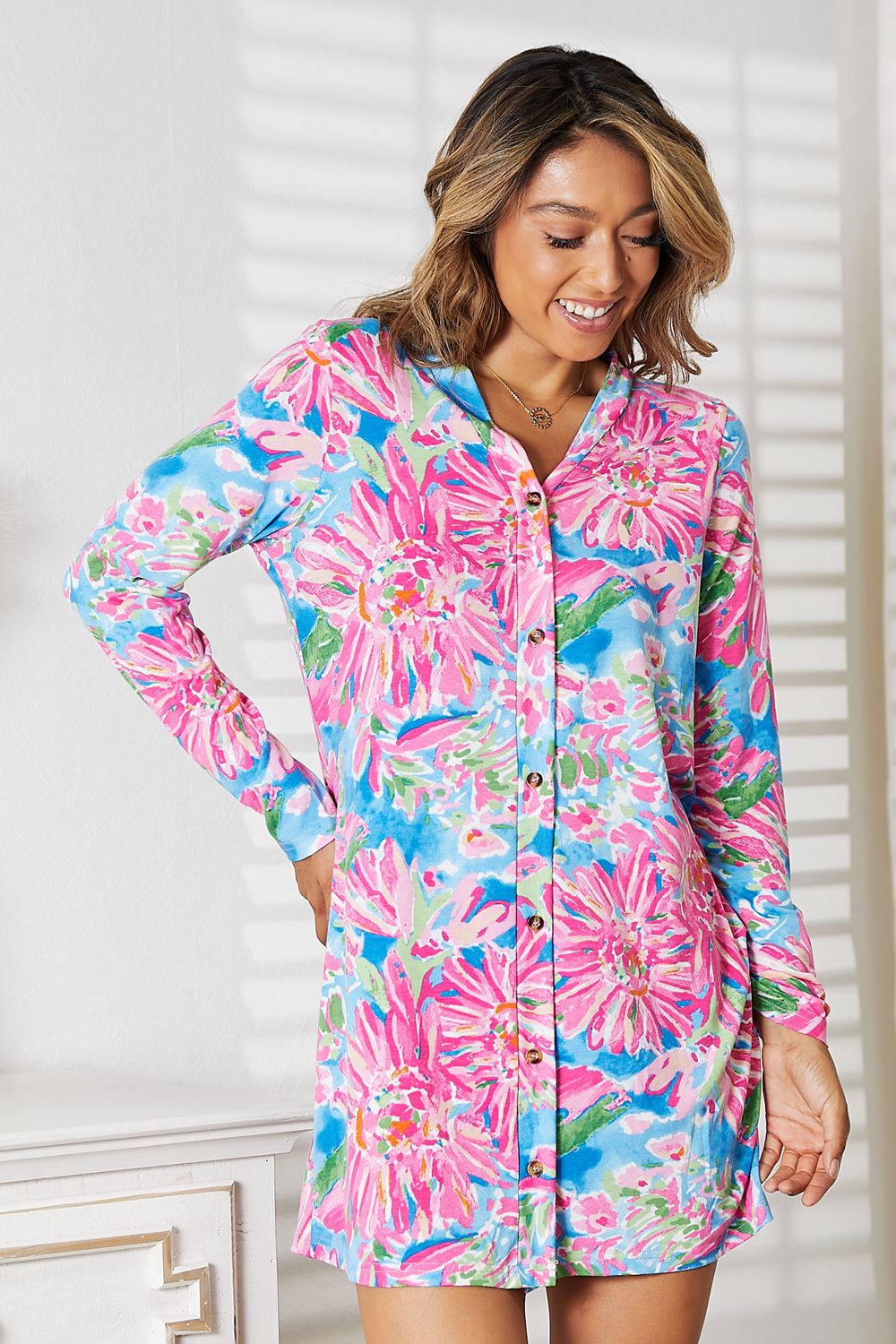 Double Take Floral Open Front Long Sleeve Cardigan 0c6f2725ec434b9e89abd84238b50cc0-Max