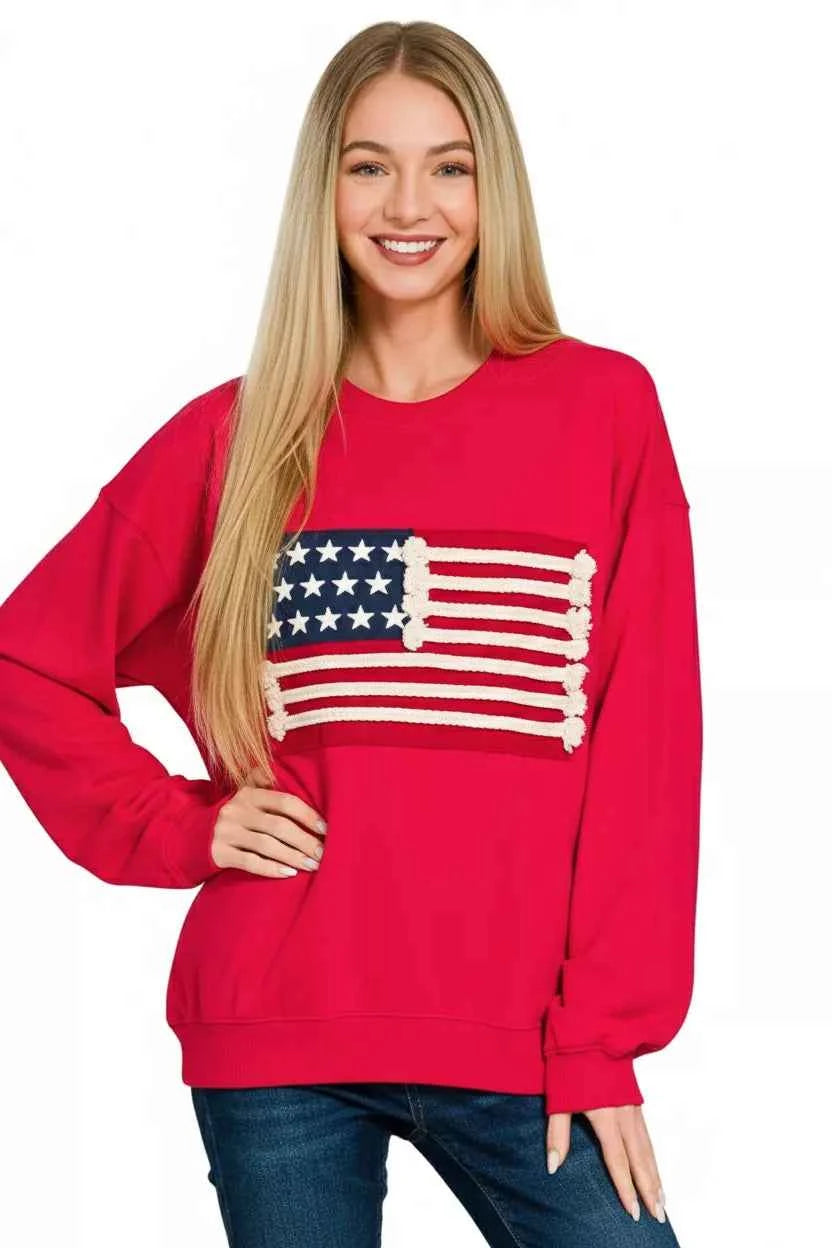 French Terry American Flag Pullover RUBY 0c96b506-8660-437c-8abd-bee582604c24-Max-Origin