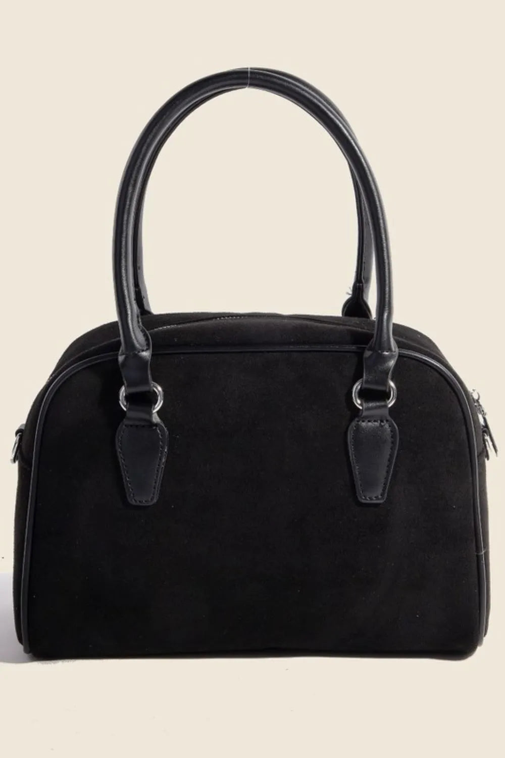 Fame Faux Leather Handle Boxy Handbag Black One Size 0c97a06e-b5fa-4945-b95d-14ae0f847853-Max