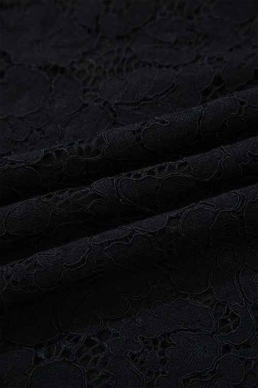 Lace Overlay Tassel Tie Short Sleeve Maxi Dress 0c9a9484-5dd7-4114-addd-605bd3f88f01