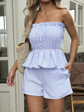 Striped Strapless Peplum Top and Shorts Two-Piece Set Light Blue 0cadae5f-53b3-4e9c-8e4f-634a8eb0aa1f-Max-Origin