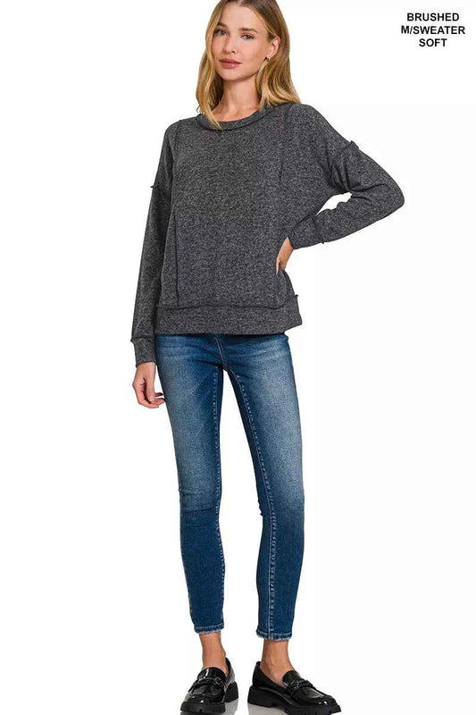 Brushed Hacci Drop Shoulder Sweater 0cdbd1d8-1c04-4e12-ad01-af2ff755c517-Max-Origin
