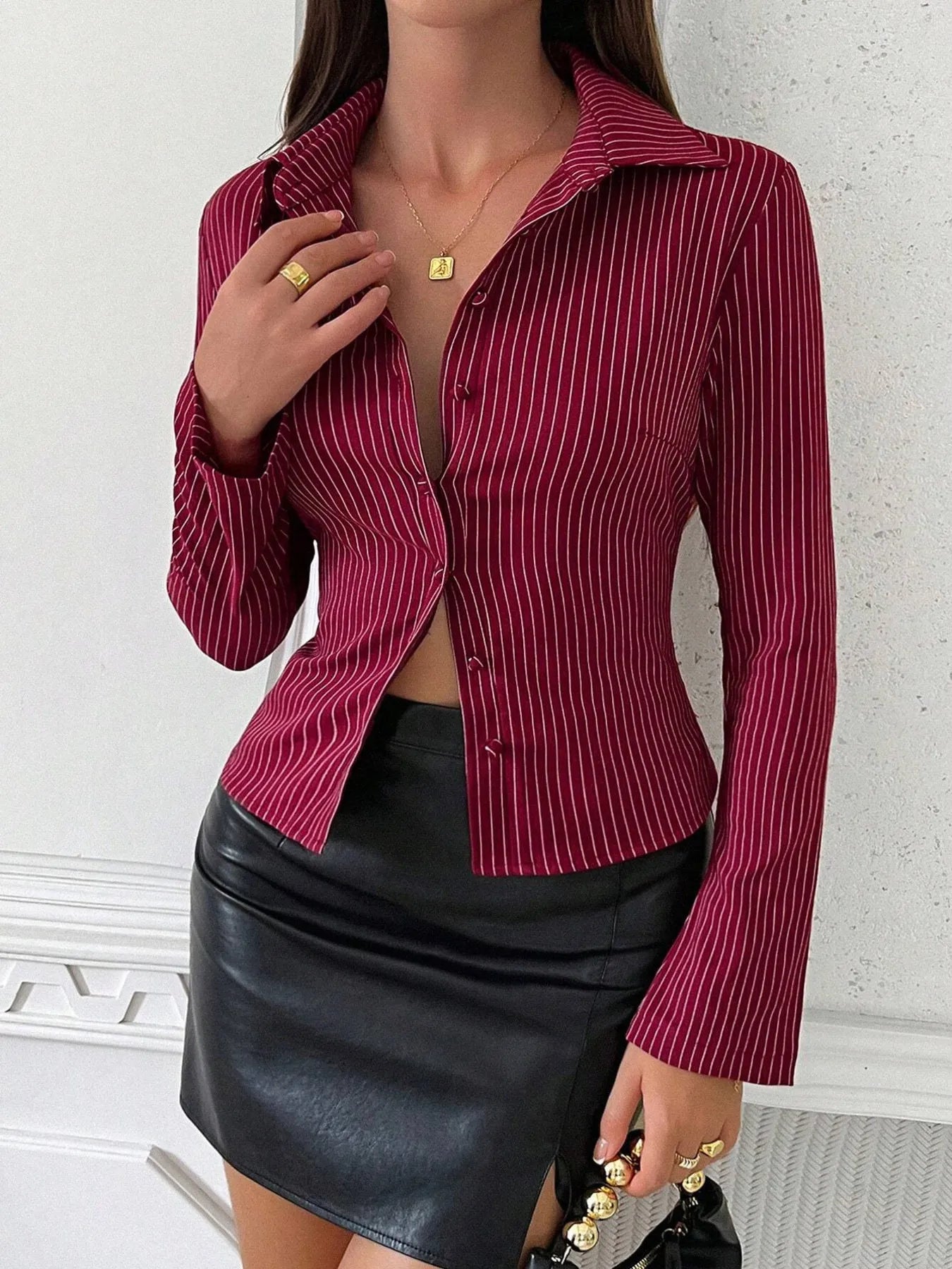Striped Button Up Long Sleeve Shirt 0cdea860c8024f9e88bc74196b2785d2-Max-Origin